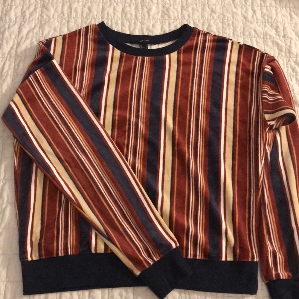 Forever 21 Striped Crewneck Shirt